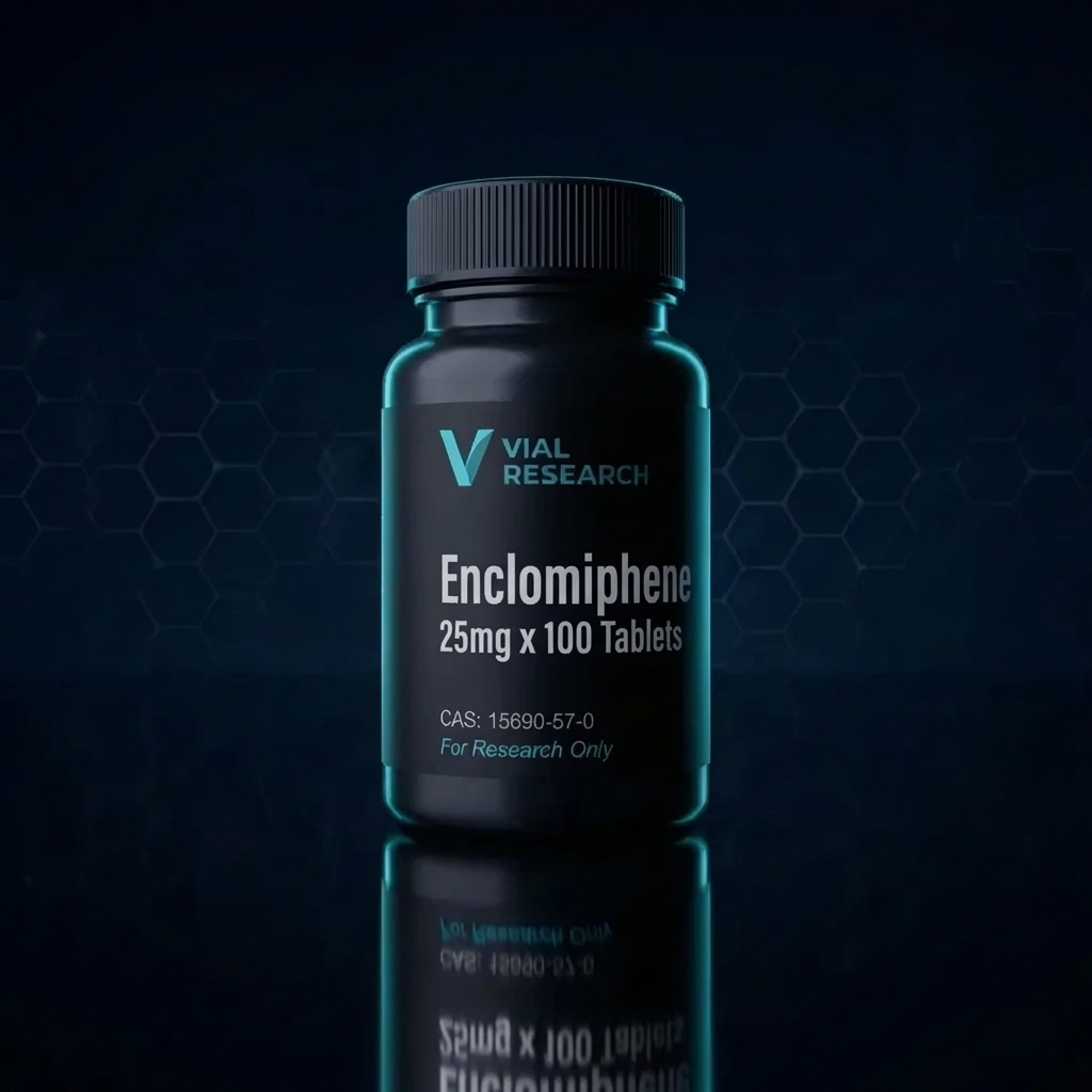 Vial Research Enclomiphene 25mg x 100 Tablets research vial — Hormonal Support